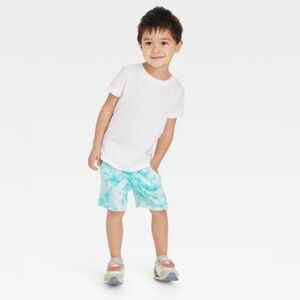 Cat & Jack Tie Dye Blue Shorts Size 2T Pull-on Boys NWT